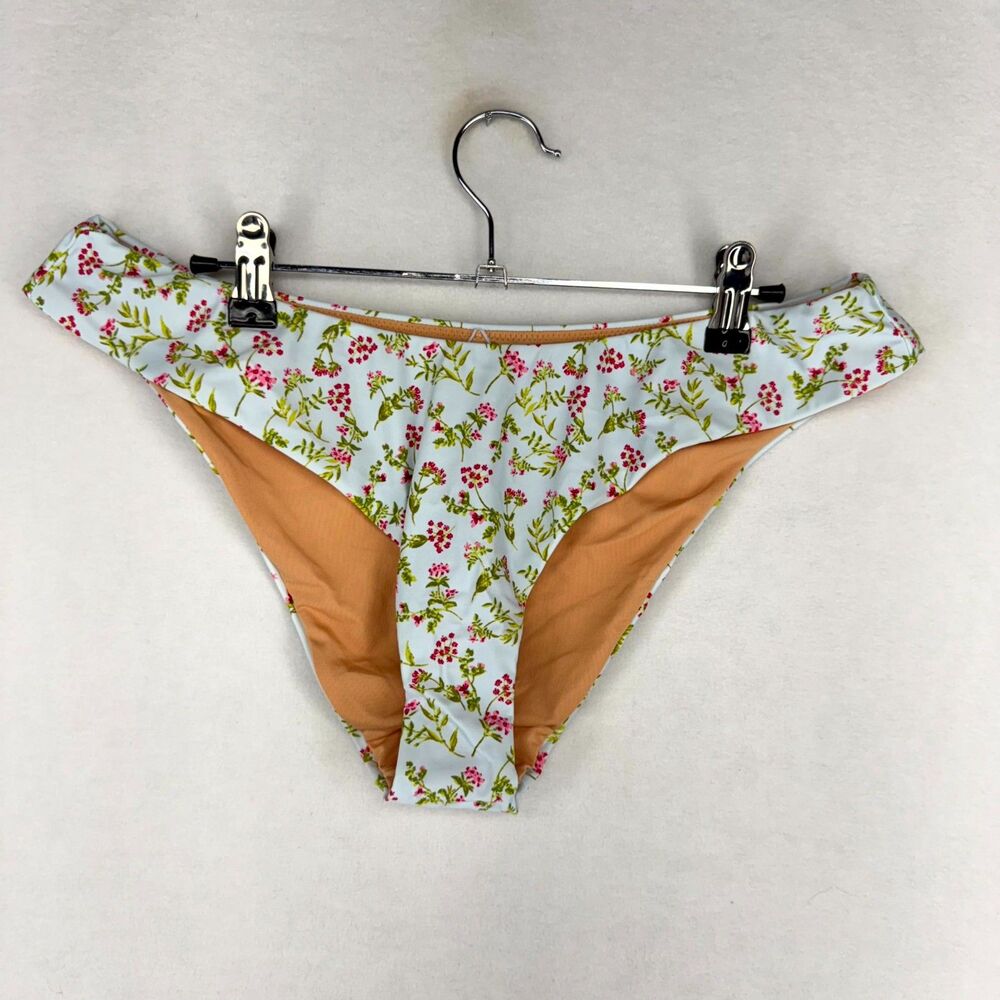 J.Crew High Waisted Bikini Bottoms in Bouquet Block Print Ladies L NEW BF140 PCL
